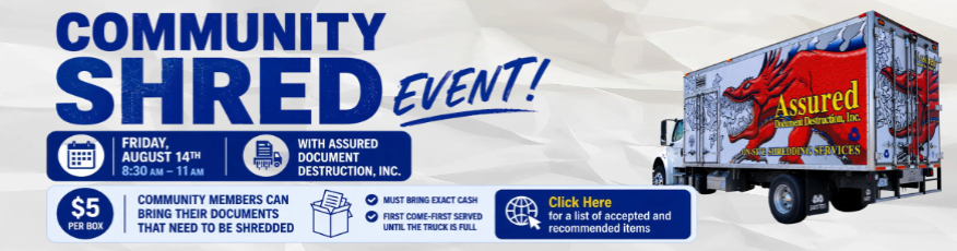Community Shred Event 8-14-26